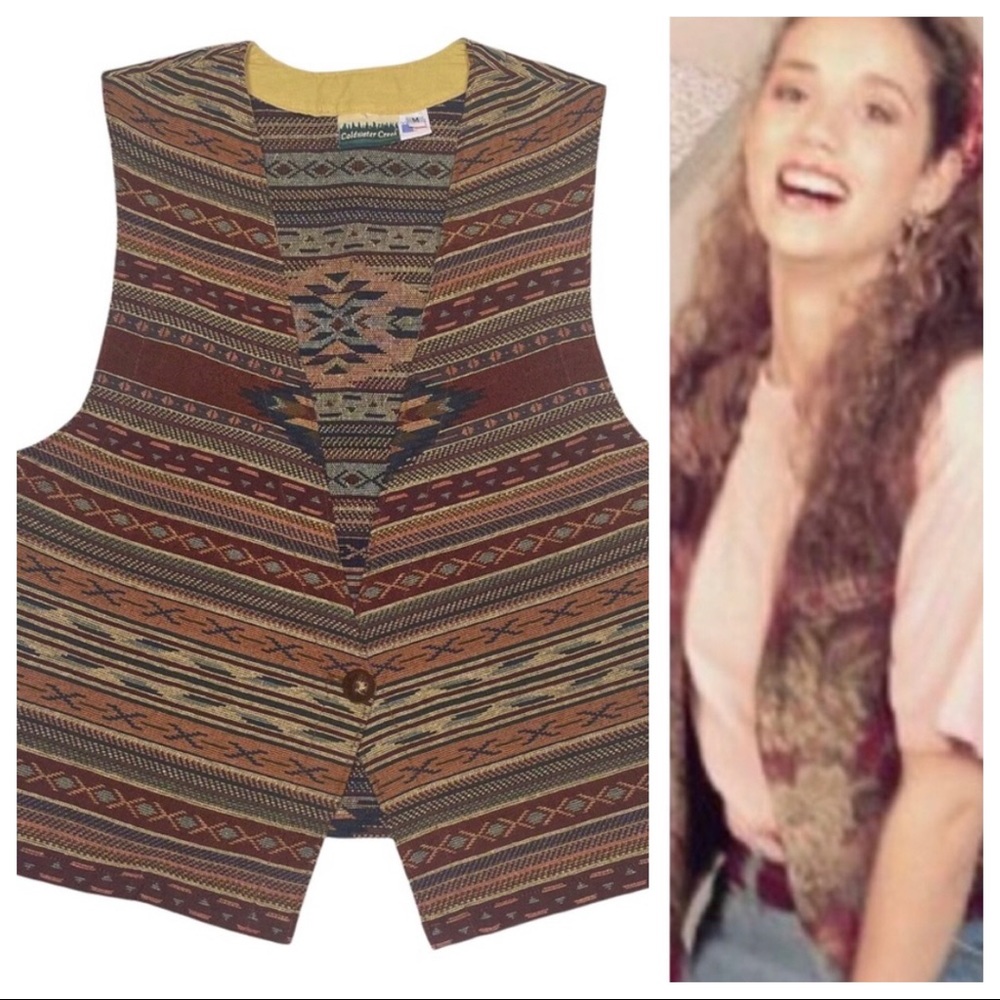 Vintage 80s/90s South Western Style Vest - Picture 1 of 9